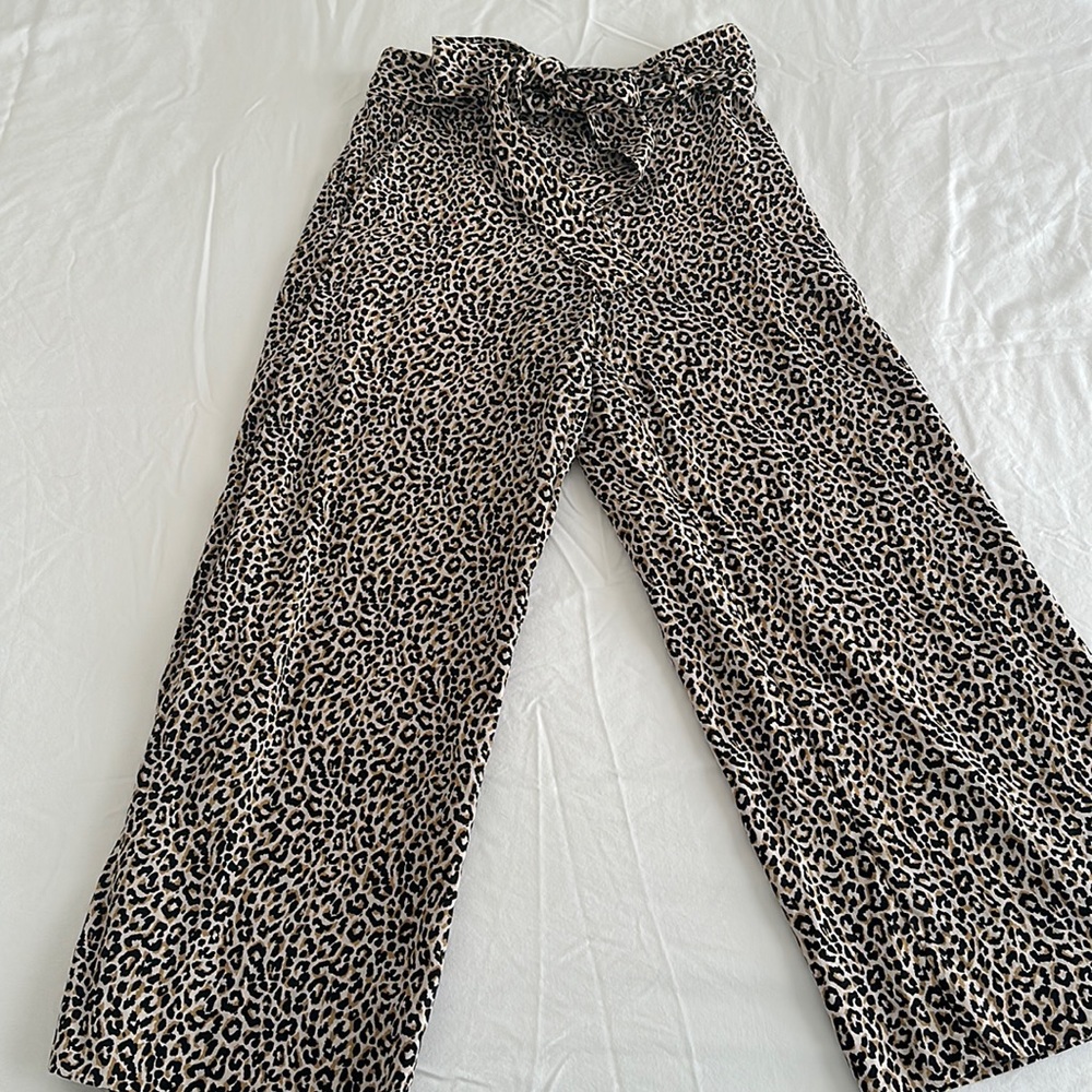 J. Crew Silk Cheetah Pants